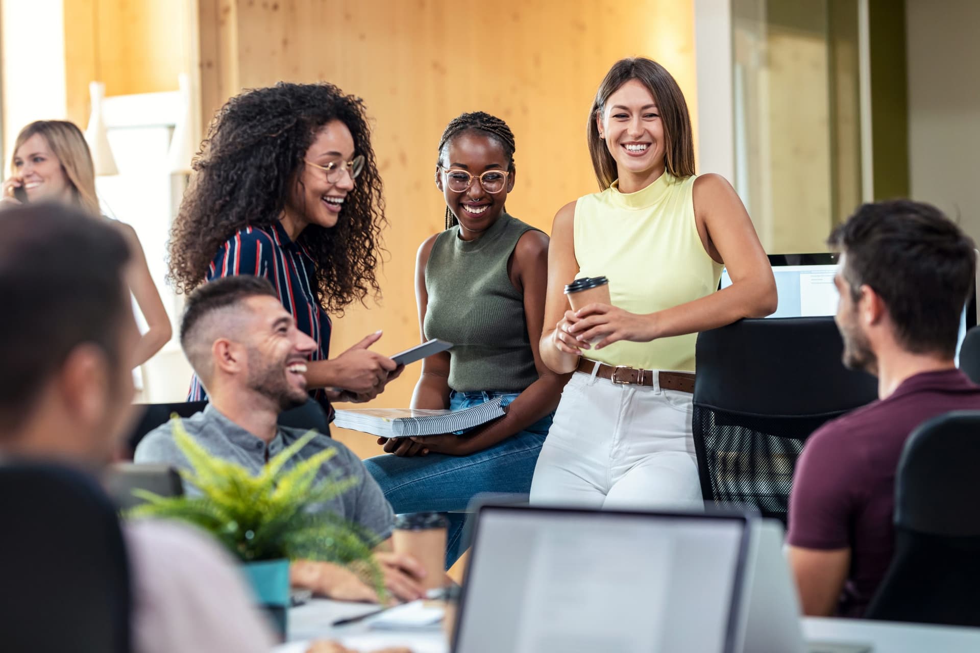 Group of Team Members enjoying a work meeting