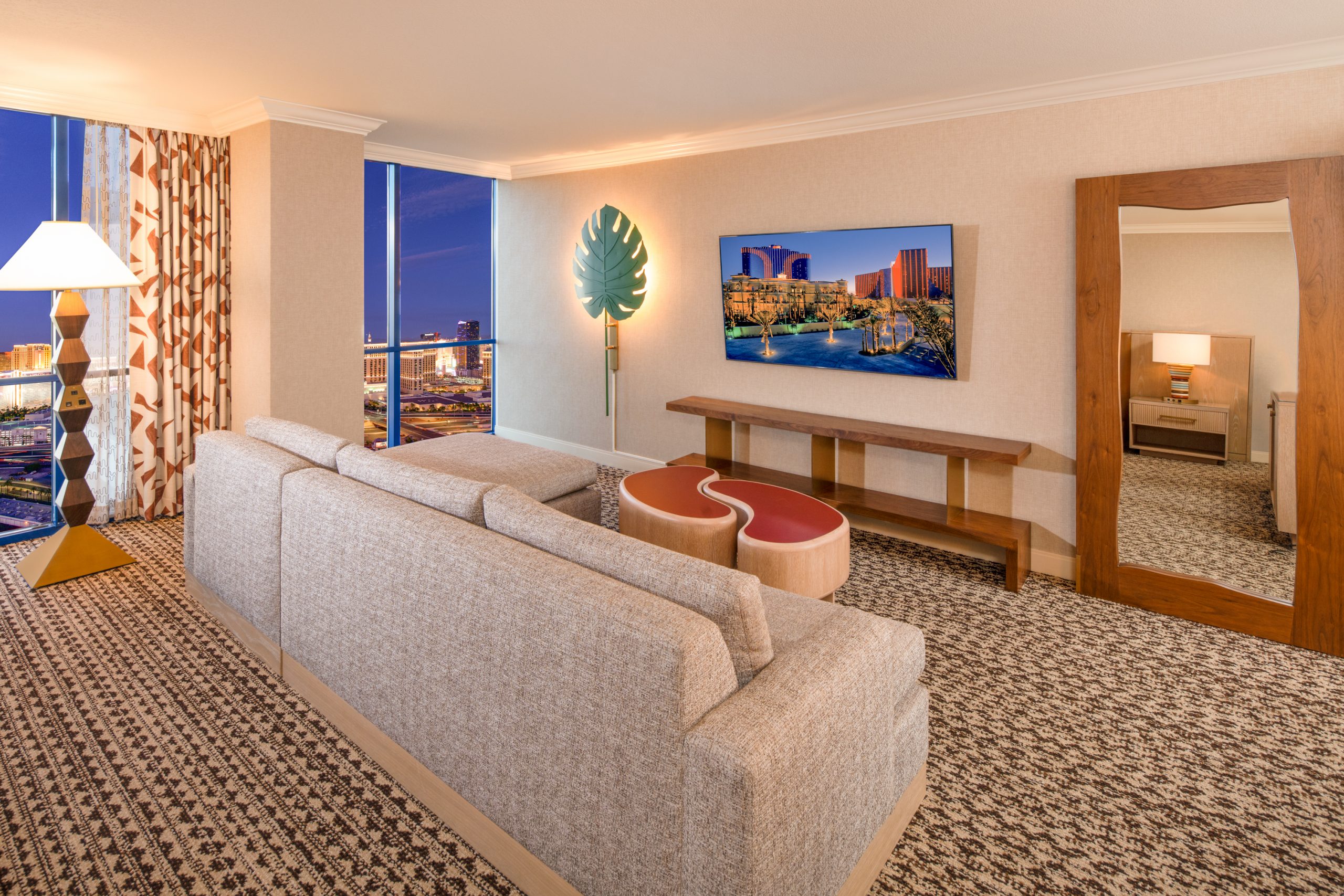 Deluxe Renovated Room Seating Area at Rio Hotel & Casino Las Vegas
