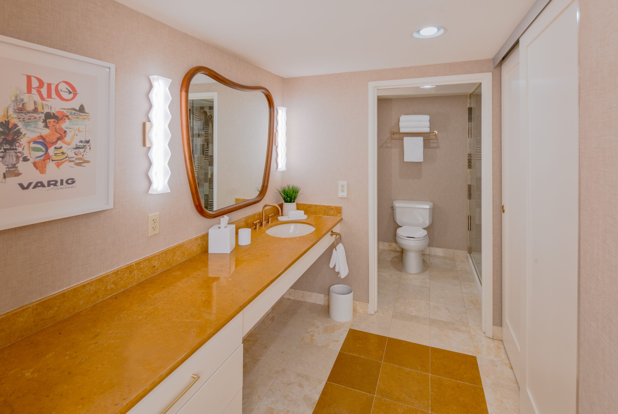 Deluxe Renovated Room Bathroom at Rio Hotel & Casino Las Vegas